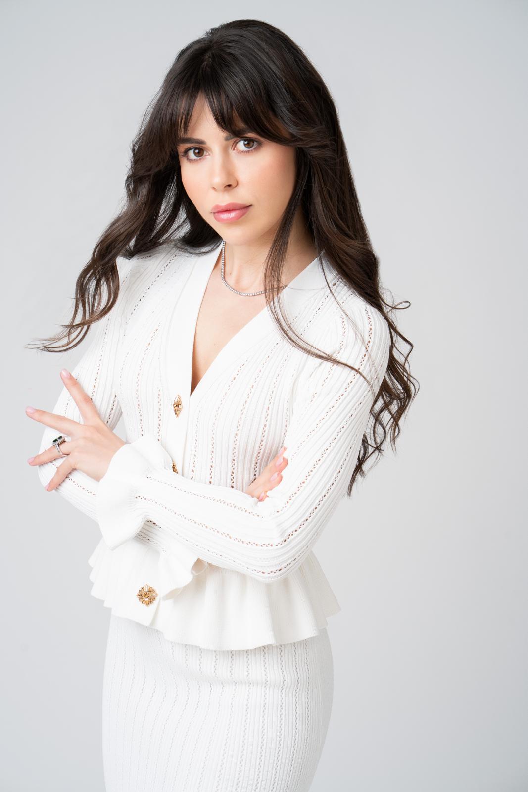 Portrait of Elena with flower in her hair